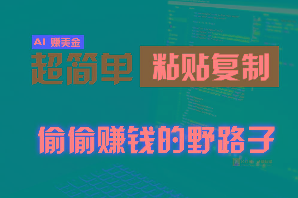 偷偷赚钱野路子，0成本海外淘金，无脑粘贴复制，稳定且超简单，适合副业兼职 - 小毅网创-小毅网创