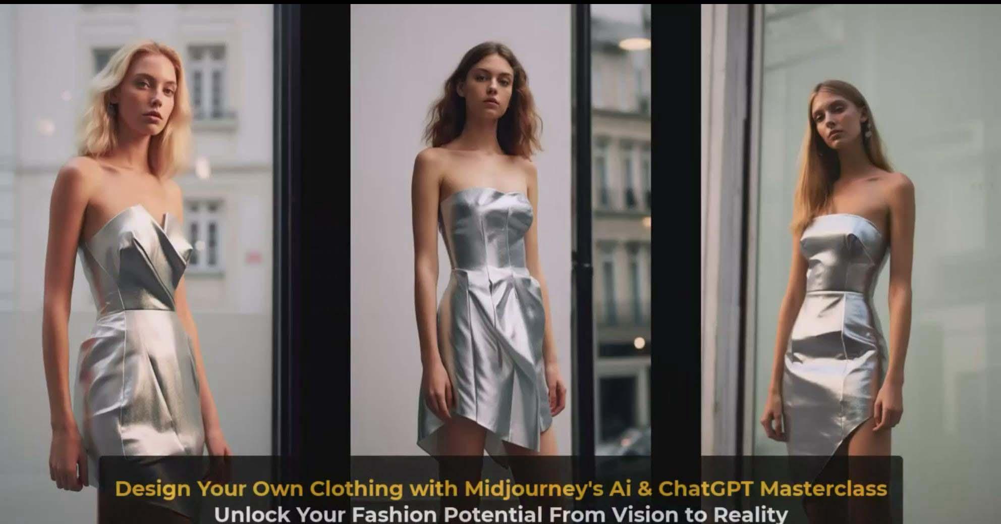 图片[8]-利用 Midjourneys Ai 人工智能设计自己的服装AI大师班-10节课-中英字幕 - 小毅网创-小毅网创