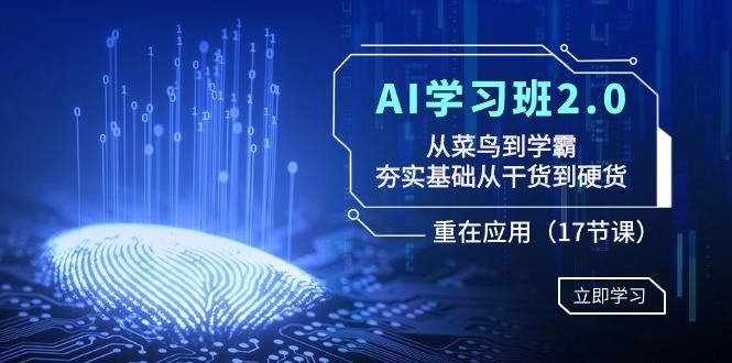 AI学习班2.0：从菜鸟到学霸，夯实基础从干货到硬货，重在应用(17节课) - 小毅网创-小毅网创