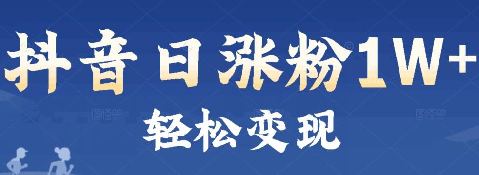 首发抖音新赛道日涨粉1W+轻松变现 - 小毅网创-小毅网创