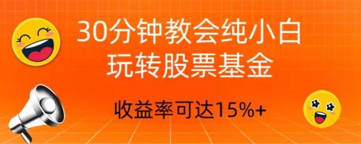 30分钟教会你玩转股票基金，只教好的筛选方法，不荐股 - 小毅网创-小毅网创