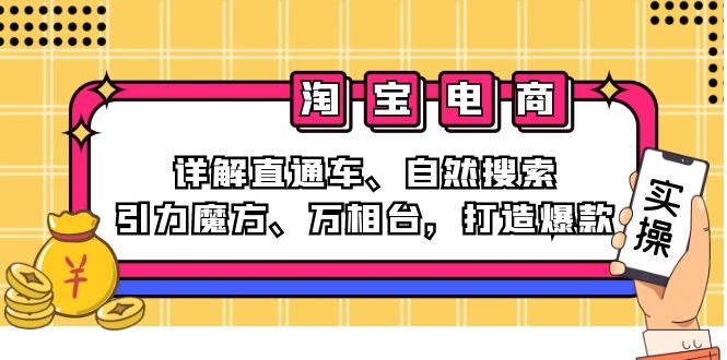 2024淘宝电商课程：详解直通车、自然搜索、引力魔方、万相台，打造爆款 - 小毅网创-小毅网创