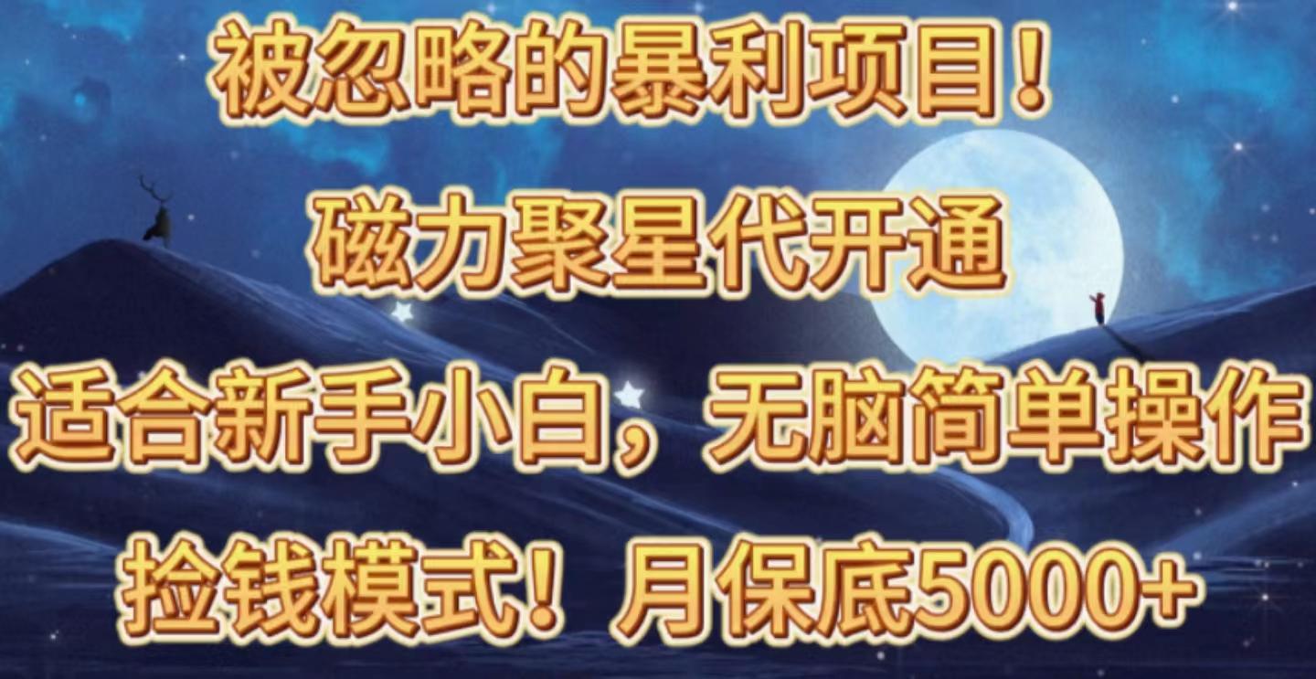 被忽略的暴利项目！磁力聚星代开通捡钱模式，轻松月入五六千 - 小毅网创-小毅网创