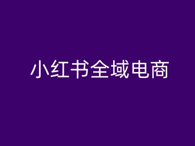 小红书全域电商，小红书电商教程 - 小毅网创-小毅网创