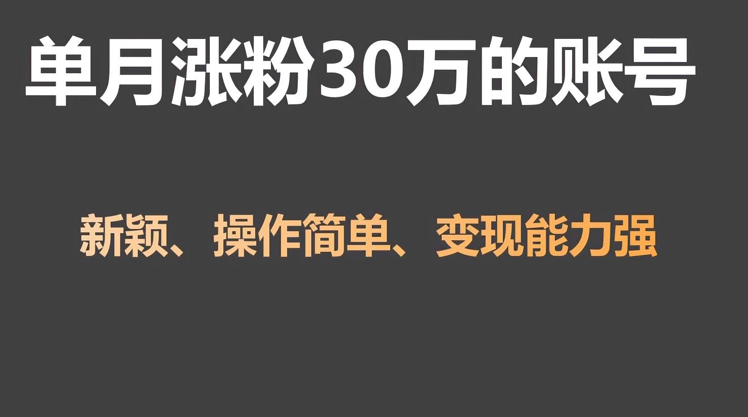 单月涨粉30万，带货收入20W，5分钟就能制作一个视频！ - 小毅网创-小毅网创
