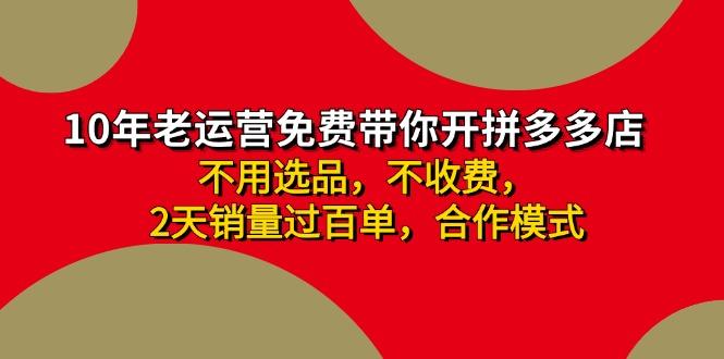 拼多多-合作开店日入4000+两天销量过百单，无学费、老运营教操作、小白... - 小毅网创-小毅网创