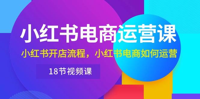 小红书·电商运营课：小红书开店流程，小红书电商如何运营(18节视频课 - 小毅网创-小毅网创