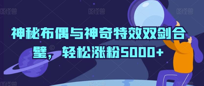 神秘布偶与神奇特效双剑合璧，轻松涨粉5000+【揭秘】 - 小毅网创-小毅网创
