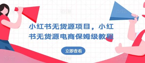 小红书无货源项目，小红书无货源电商保姆级教程【揭秘】 - 小毅网创-小毅网创