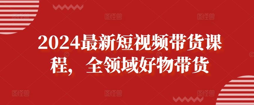 2024最新短视频带货课程，全领域好物带货 - 小毅网创-小毅网创