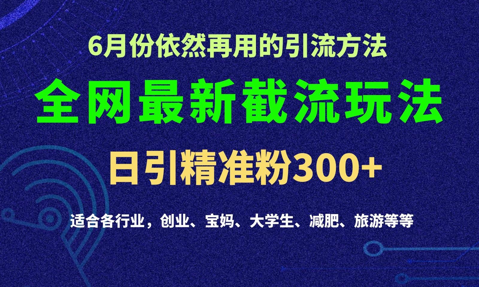 2024全网最新截留玩法，每日引流突破300+ - 小毅网创-小毅网创