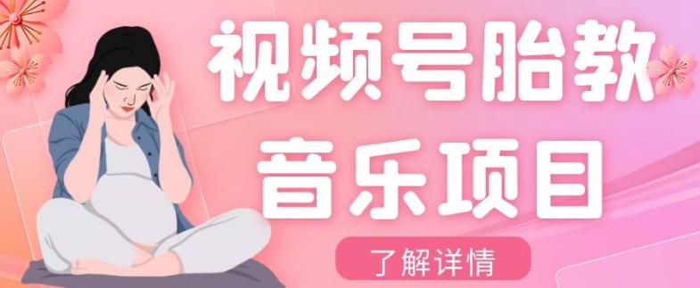 视频号胎教音乐项目，操作简单，0成本利润自己定，单日300+ - 小毅网创-小毅网创