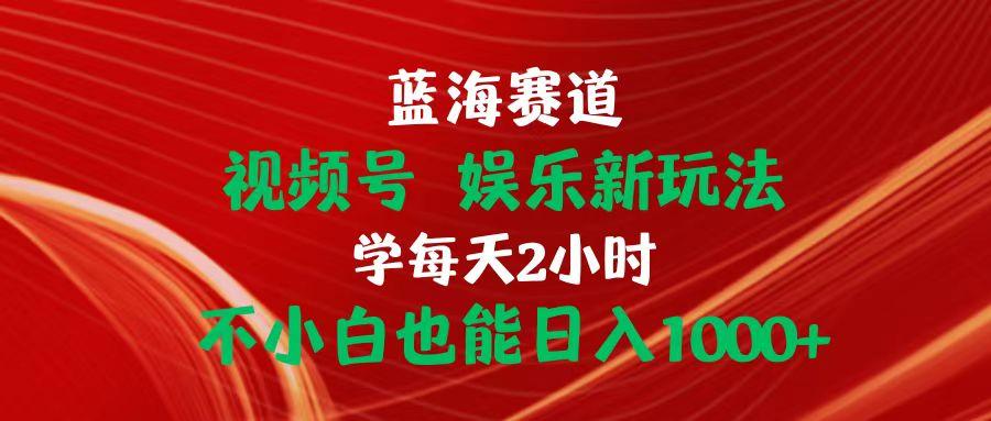 蓝海赛道视频号 娱乐新玩法每天2小时小白也能日入1000+ - 小毅网创-小毅网创
