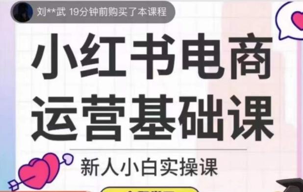 小红书电商运营基础课，新人小白实操课 - 小毅网创-小毅网创