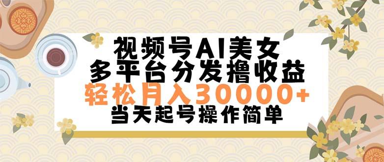 视频号AI美女，轻松月入30000+,操作简单轻松上手-小毅网创