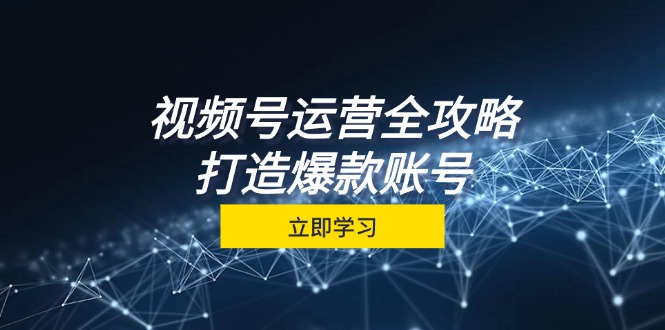 视频号运营全攻略，从定位到成交一站式学习，视频号核心秘诀，打造爆款... - 小毅网创-小毅网创