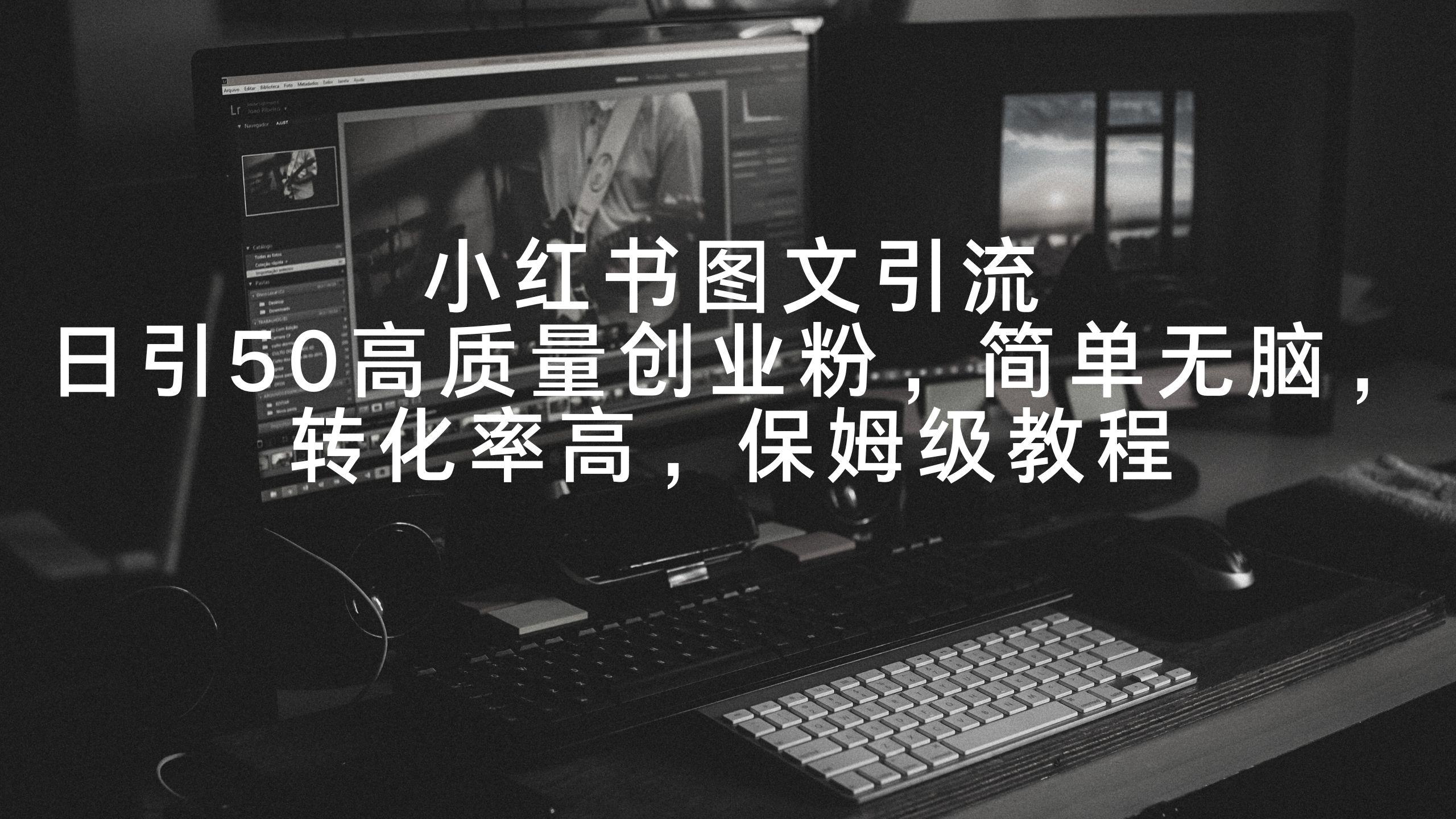 小红书图文引流，日引50高质量创业粉，简单无脑，转化率高，保姆级教程 - 小毅网创-小毅网创