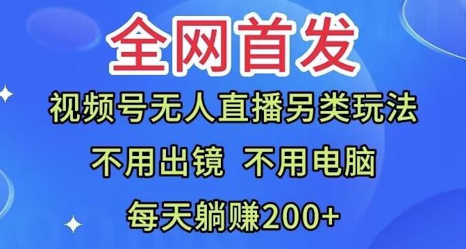 全网首发：视频号无人直播另类玩法，无需电脑，每天躺赚200+ - 小毅网创-小毅网创