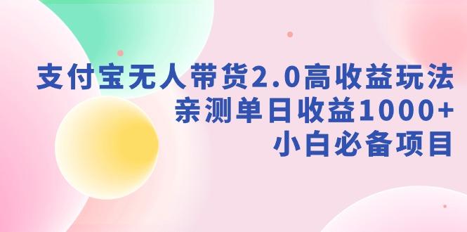 支付宝无人带货2.0高收益玩法，亲测单日收益1000+，小白必备项目 - 小毅网创-小毅网创