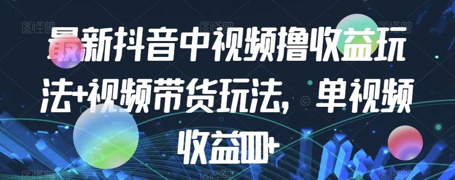 最新抖音中视频撸收益玩法+视频带货，单视频收益1000+ - 小毅网创-小毅网创