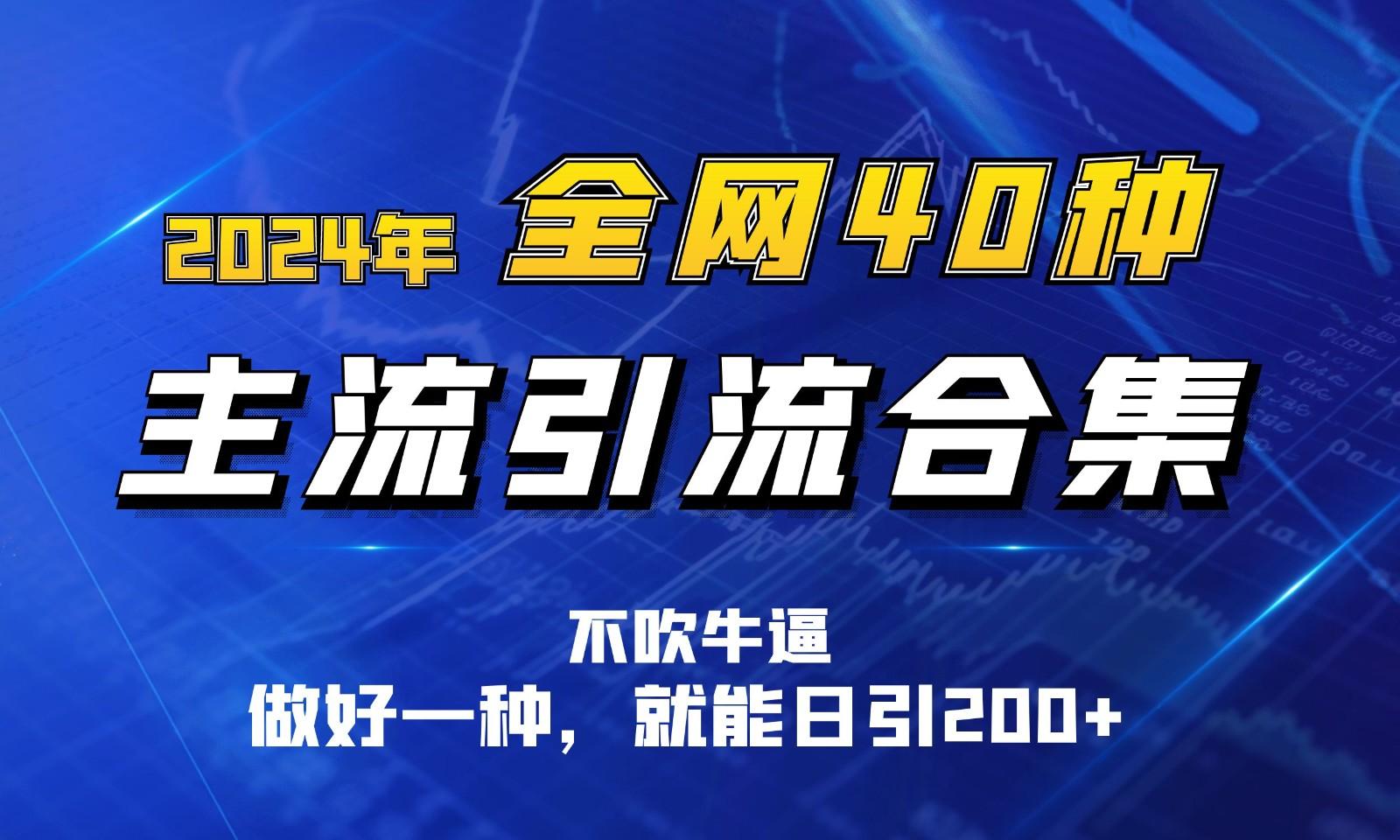2024年全网40种暴力引流合计，做好一样就能日引100+ - 小毅网创-小毅网创