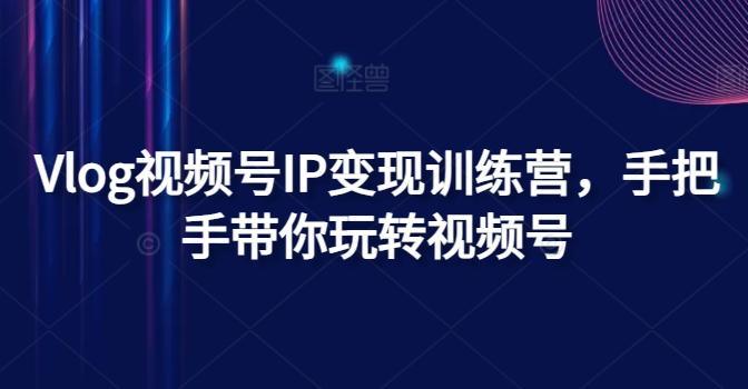 Vlog视频号IP变现训练营，手把手带你玩转视频号 - 小毅网创-小毅网创