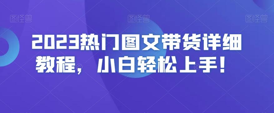 2023热门图文带货详细教程，小白轻松上手！ - 小毅网创-小毅网创
