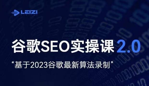 雷子·谷歌SEO 2.0实战课，独立站询盘自由必备，基于2023谷歌最新算法录制 - 小毅网创-小毅网创