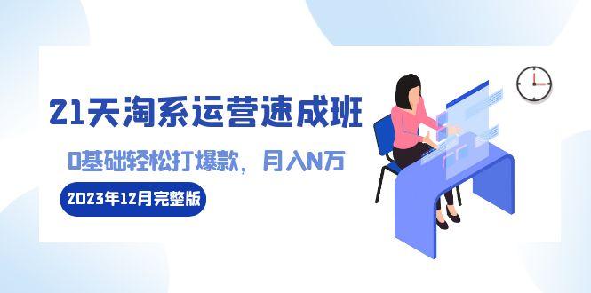 21天淘系运营-速成班2023年12月完整版：0基础轻松打爆款，月入N万-110节课 - 小毅网创-小毅网创