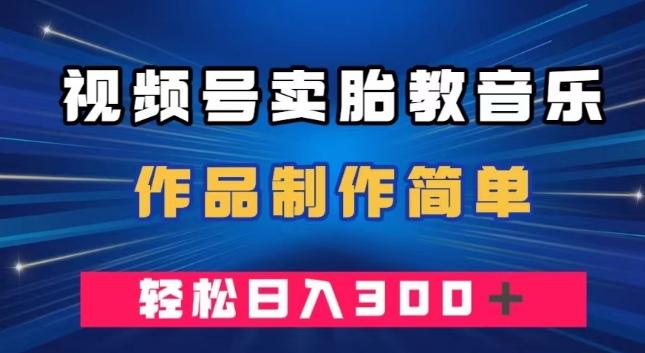 视频号卖胎教音乐，作品制作简单，一单49，轻松日入300＋ - 小毅网创-小毅网创