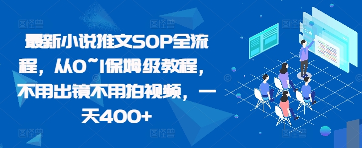 最新小说推文SOP全流程，从0~1保姆级教程，不用出镜不用拍视频，一天400+ - 小毅网创-小毅网创