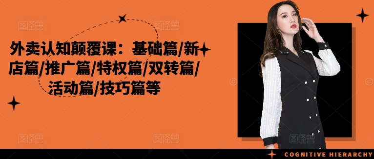 外卖认知颠覆课：基础篇/新店篇/推广篇/特权篇/双转篇/活动篇/技巧篇等 - 小毅网创-小毅网创