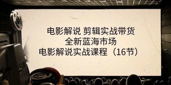 电影解说 剪辑实战带货全新蓝海市场，电影解说实战课程(16节 - 小毅网创-小毅网创