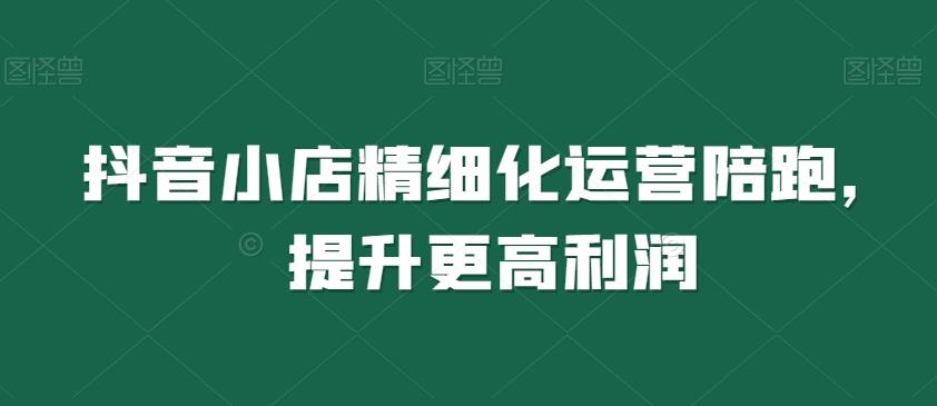 抖音小店精细化运营陪跑，提升更高利润 - 小毅网创-小毅网创