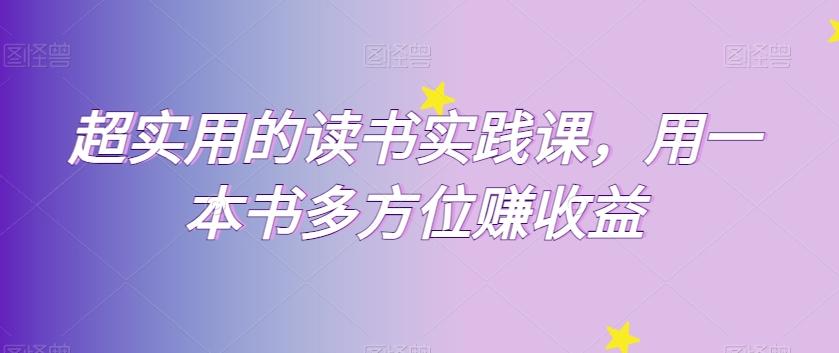 超实用的读书实践课，用一本书多方位赚收益 - 小毅网创-小毅网创