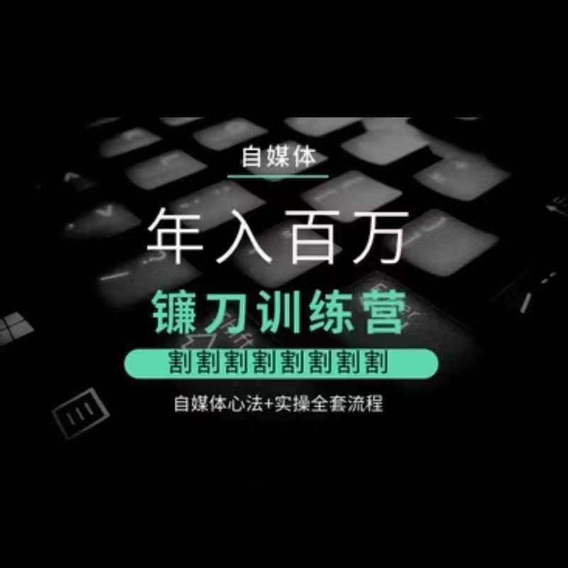 自媒体年入百万镰刀训练营，割割割割割割割割，自媒体心法+实操全套流程 - 小毅网创-小毅网创