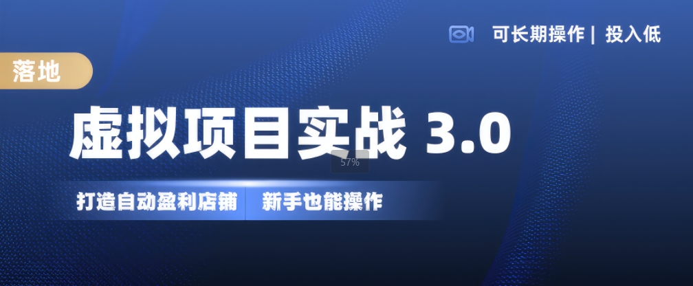 虚拟项目实战3.0，打造自动盈利店铺，可长期操作投入低，新手也能操作 - 小毅网创-小毅网创