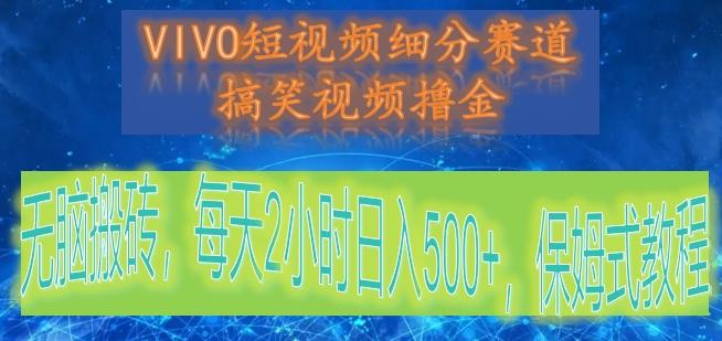 VIVO短视频细分赛道，搞笑视频撸金，无脑搬砖，每天2小时日入500+，保姆式教程 - 小毅网创-小毅网创