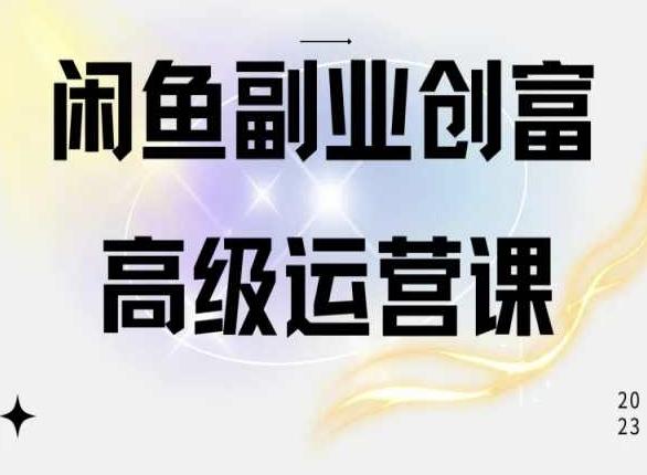 闲鱼电商运营高级课程，一部手机学会闲鱼开店赚钱 - 小毅网创-小毅网创