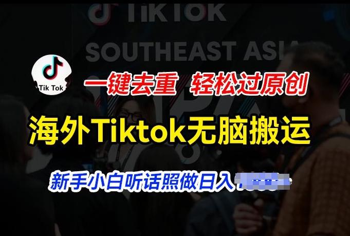 海外Tiktok短视频无脑搬运，一键去重轻松过原创，新手小白听话照做日入几张【揭秘】 - 小毅网创-小毅网创