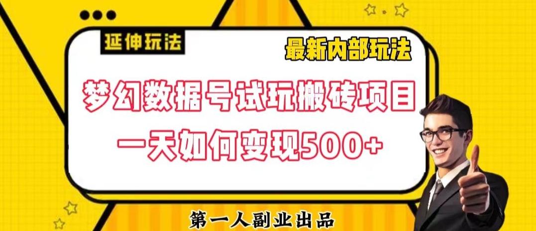 数据号回归玩法游戏试玩搬砖项目再创日入500+【揭秘】 - 小毅网创-小毅网创