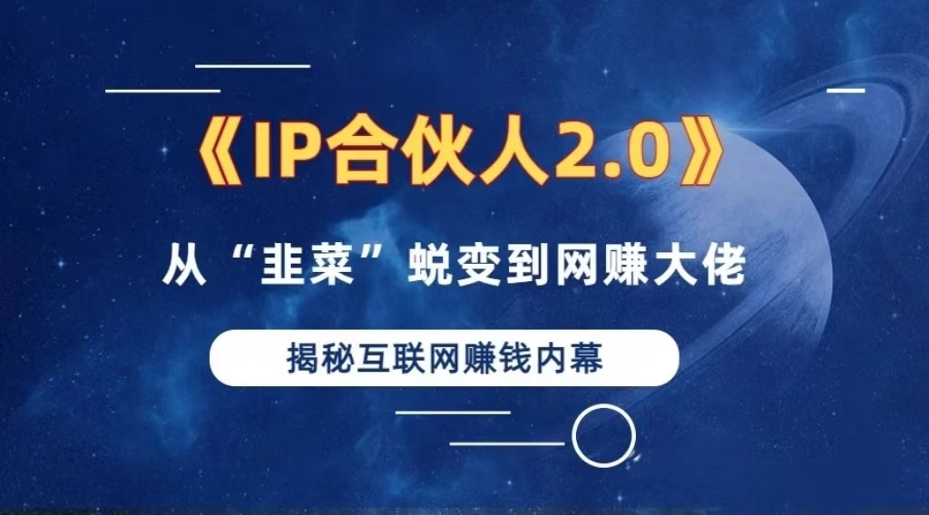 2024如何通过”知识付费“卖项目年入”百万“卖项目合伙人IP孵化训练营 - 小毅网创-小毅网创